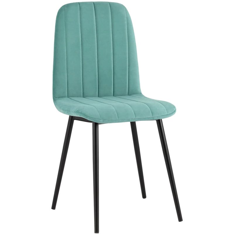 Стул Easy Chair Велюр Мятный цвет Мятный Черный Стул Easy Chair Велюр Мятный цвет Мятный Черный в Твери | Loft Concept