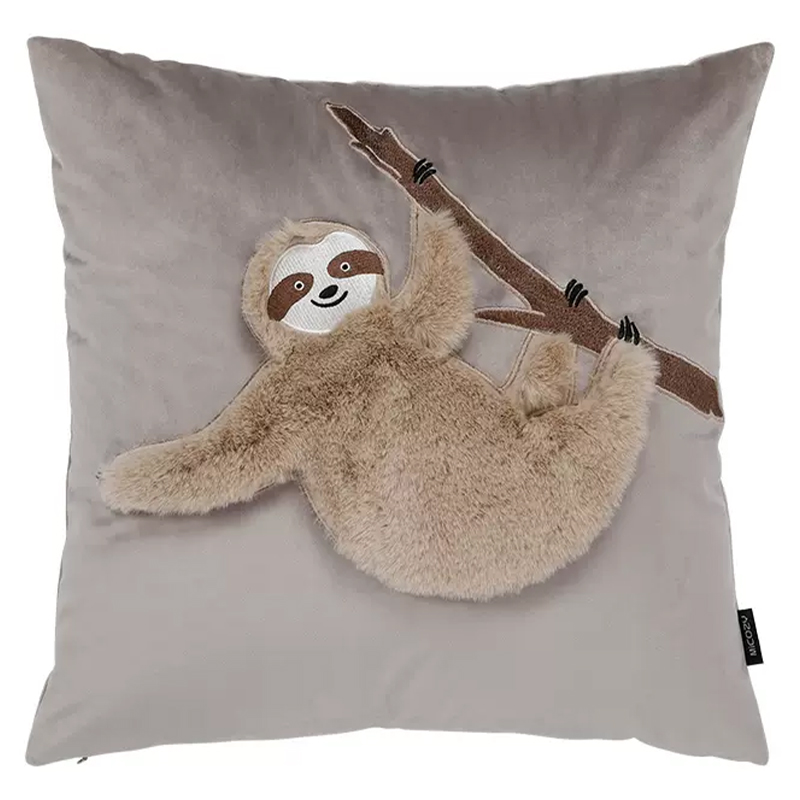 Декоративная подушка Ленивец Little Sloth on a Branch Бежево-серый Серый Коричневый Декоративная подушка Ленивец Little Sloth on a Branch Бежево-серый Серый Коричневый в Твери | Loft Concept