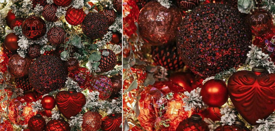 Дизайнерская Ель Заснеженная с Красными шарами Green and Red Spiral Дизайнерская Ель Заснеженная с Красными шарами Green and Red Spiral - Loft-Concept в Твери