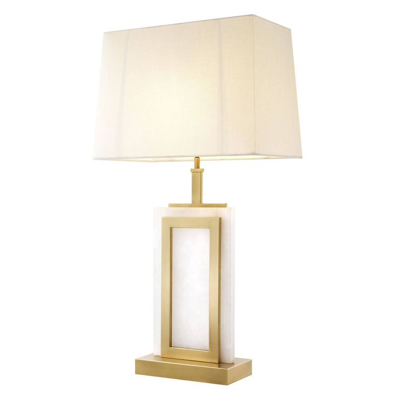 Настольная лампа Eichholtz Table Lamp Murray Белый Латунь Молочный Настольная лампа Eichholtz Table Lamp Murray Белый Латунь Молочный в Твери | Loft Concept