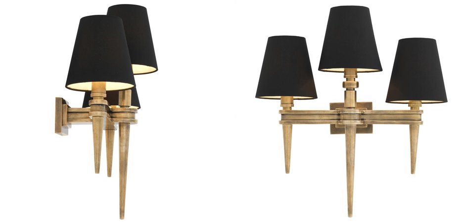 Бра Wall Lamp Waterloo Triple Brass Бра Wall Lamp Waterloo Triple Brass - Loft-Concept в Твери