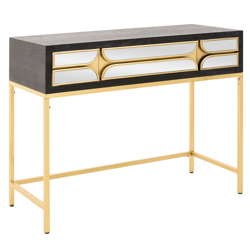 Консоль Eloisa Console Золотой Черный Консоль Eloisa Console Золотой Черный в Твери | Loft Concept