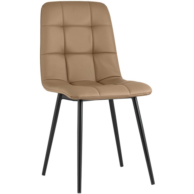 Стул NANCY S Chair Экокожа Цвет Капучино Бежевый Черный Стул NANCY S Chair Экокожа Цвет Капучино Бежевый Черный в Твери | Loft Concept