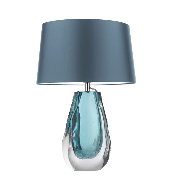 Настольная лампа Anya Peacock Table Lamp Хром Прозрачный Голубой Настольная лампа Anya Peacock Table Lamp Хром Прозрачный Голубой в Твери | Loft Concept