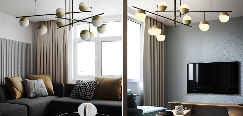 Люстра Balls white & brass 9 Люстра Balls white & brass 9 - Loft-Concept в Твери