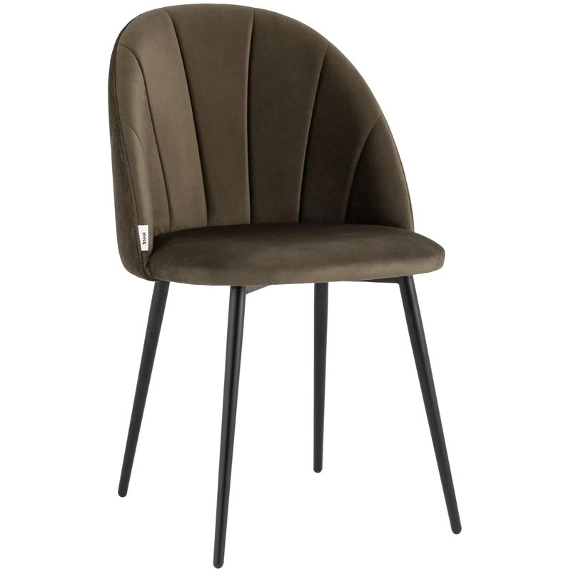 Стул Balsari S Chair Коричневый велюр Коричневый Черный Стул Balsari S Chair Коричневый велюр Коричневый Черный в Твери | Loft Concept