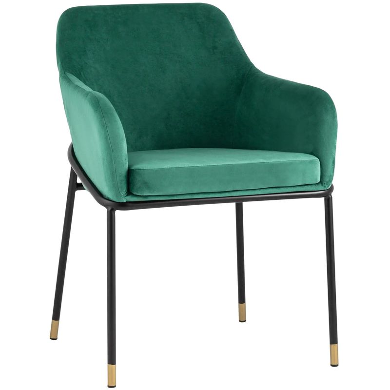 Стул Sandra Chair Зеленый Велюр Зеленый Черный Стул Sandra Chair Зеленый Велюр Зеленый Черный в Твери | Loft Concept
