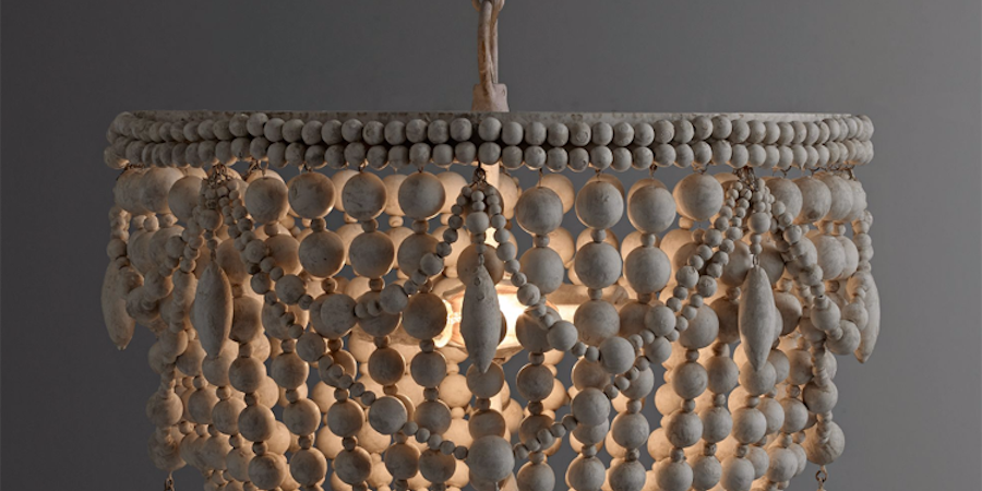 Люстра RH Anselme White Wood Weathered Chandelier Люстра RH Anselme White Wood Weathered Chandelier - Loft-Concept в Твери