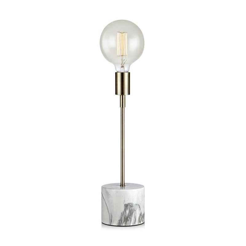 Настольная лампа Marble Top Brass Tall Латунь Белый Настольная лампа Marble Top Brass Tall Латунь Белый в Твери | Loft Concept