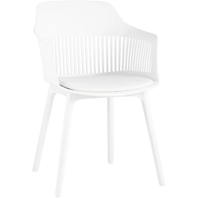 Стул Crocus Chair Белый цвет Подушка эко-кожа Белый Стул Crocus Chair Белый цвет Подушка эко-кожа Белый в Твери | Loft Concept