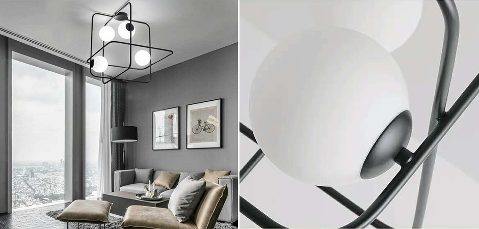 Люстра Broken Squares Balls Black Люстра Broken Squares Balls Black - Loft-Concept в Твери