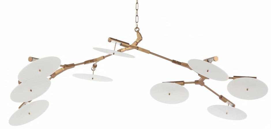 Люстра White Disc 9 ламп Люстра White Disc 9 ламп - Loft-Concept в Твери