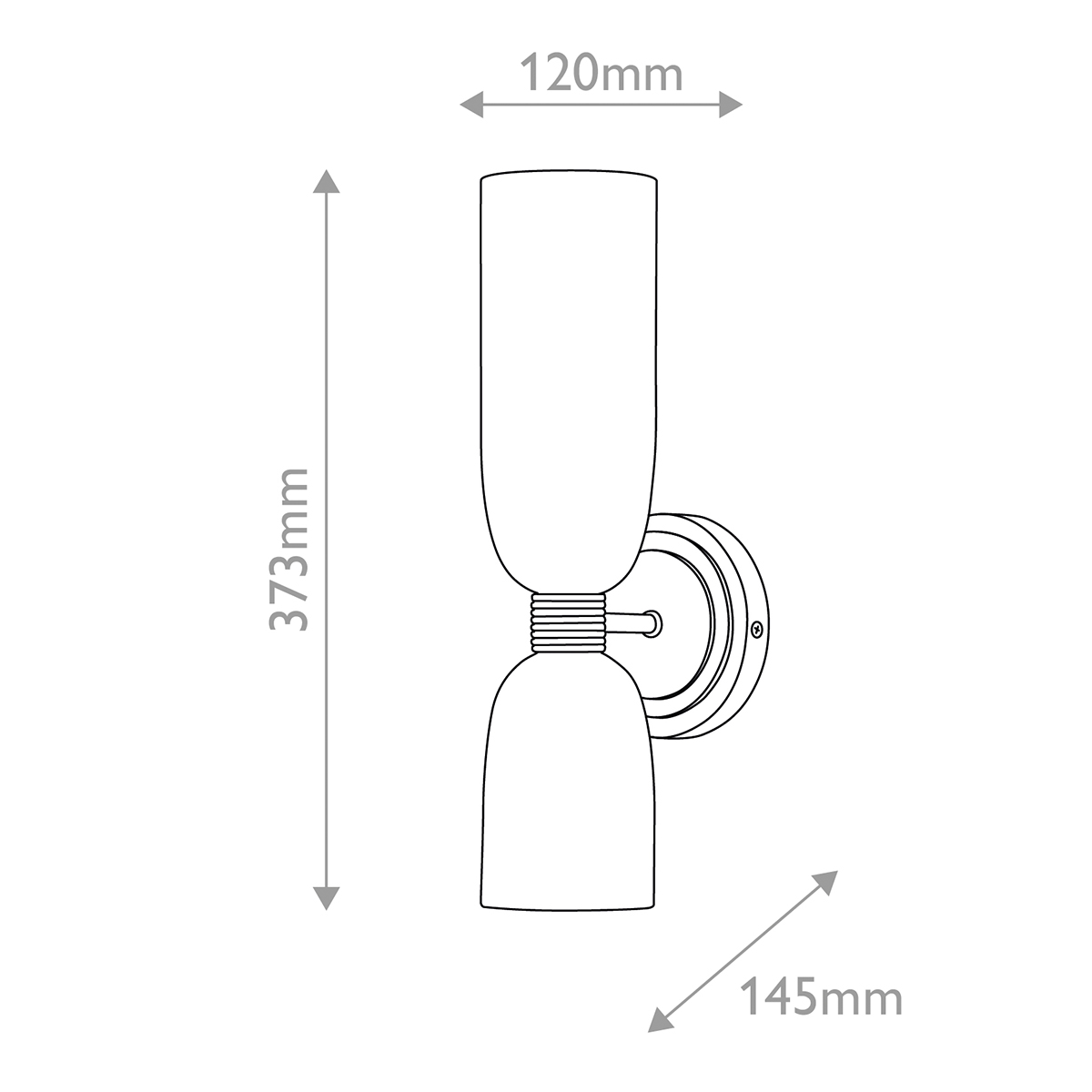 Бра для ванных комнат вертикальное с двумя матовыми белыми стеклянными плафонами Hinkley в Твери