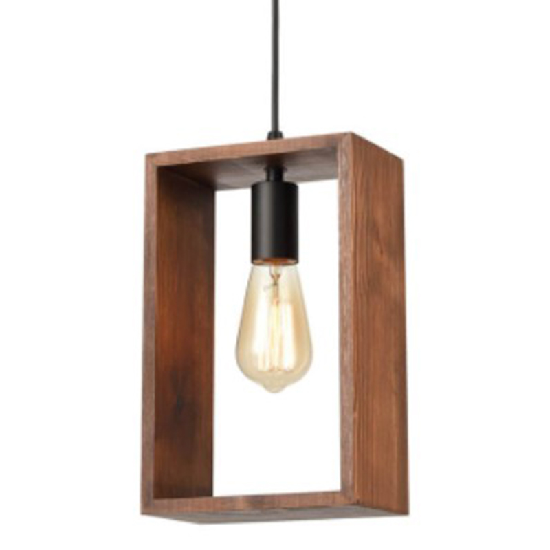 Подвесной светильник Bismark Wooden Коричневый Черный Подвесной светильник Bismark Wooden Коричневый Черный в Твери | Loft Concept