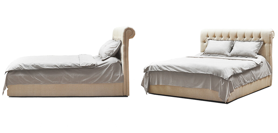 Кровать Beige Capitone Bed Кровать Beige Capitone Bed - Loft-Concept в Твери