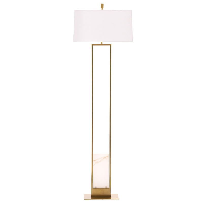 Торшер Arteriors MARKHAM FLOOR LAMP Brass Латунь Белый Торшер Arteriors MARKHAM FLOOR LAMP Brass Латунь Белый в Твери | Loft Concept