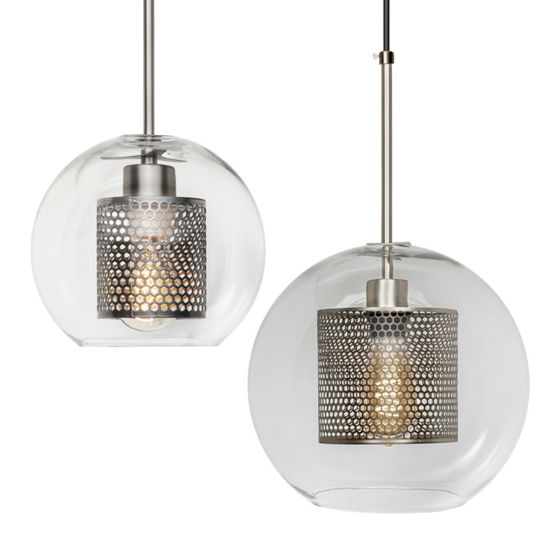 Perforated Vessel Pendant Lamp Nickel Ball Никель Прозрачное Стекло Perforated Vessel Pendant Lamp Nickel Ball Никель Прозрачное Стекло в Твери | Loft Concept