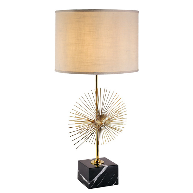 Настольная лампа Troels Table Lamp Белый Черный Латунь Настольная лампа Troels Table Lamp Белый Черный Латунь в Твери | Loft Concept
