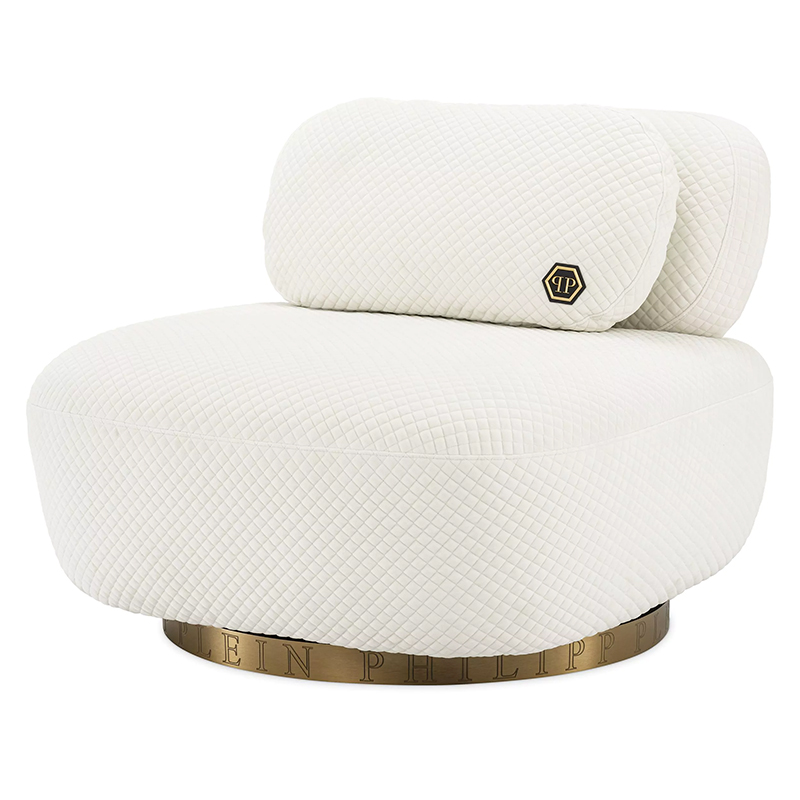 Кресло Philipp Plein Chair Signature White Белый Золотой Кресло Philipp Plein Chair Signature White Белый Золотой в Твери | Loft Concept