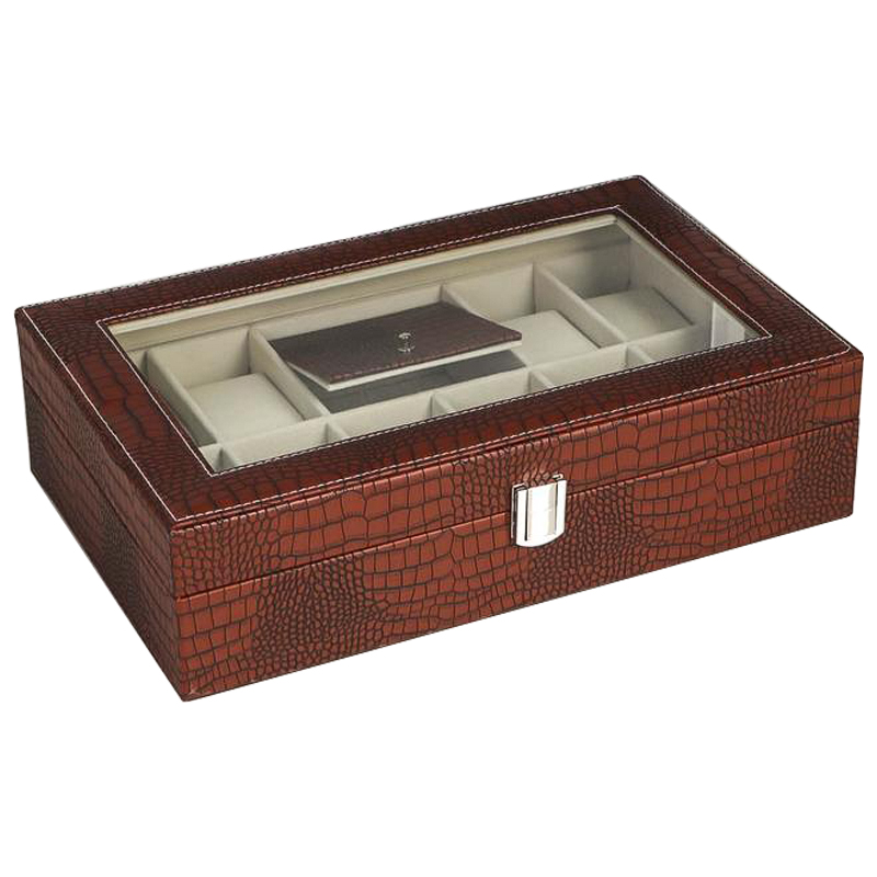 Шкатулка для часов Eyre Watch Box Коричневый Бежевый Шкатулка для часов Eyre Watch Box Коричневый Бежевый в Твери | Loft Concept