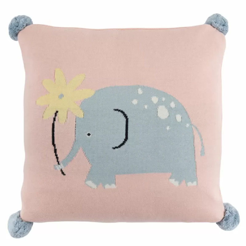 Подушка с помпонами Blue Elephant Мульти Подушка с помпонами Blue Elephant Мульти в Твери | Loft Concept