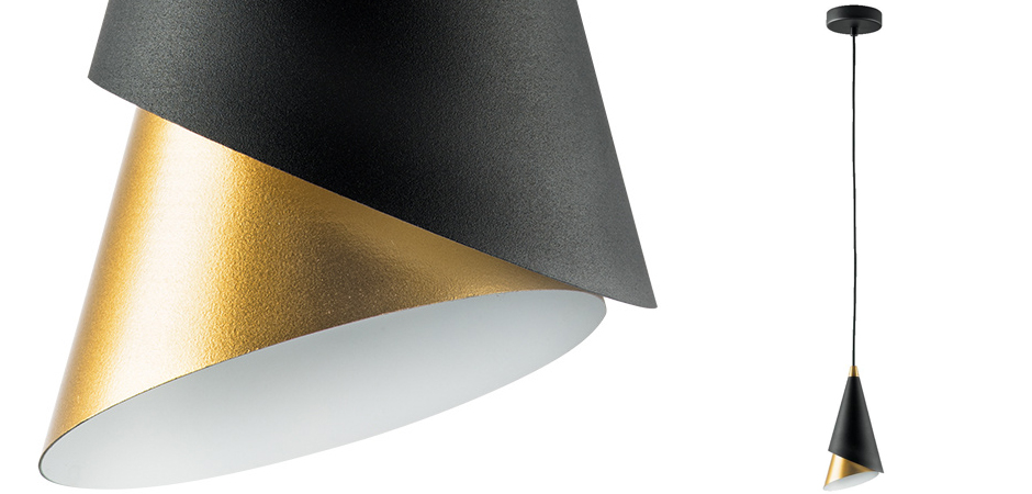 Подвесной светильник Lucio Black and Gold One Подвесной светильник Lucio Black and Gold One - Loft-Concept в Твери