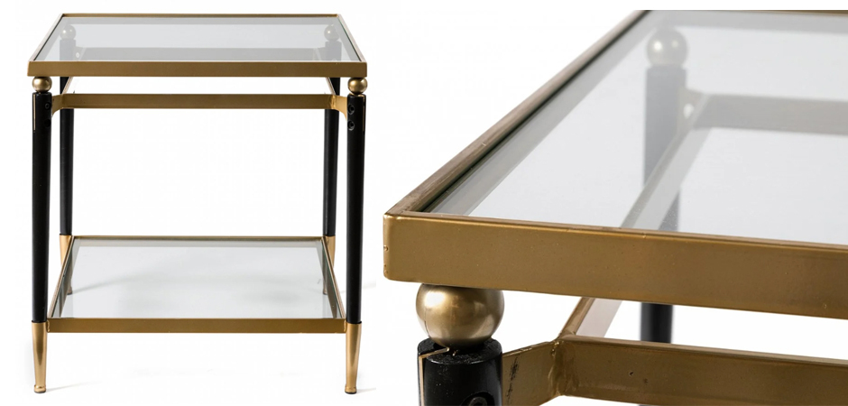 Приставной столик Black & Gold Table two-tier Приставной столик Black & Gold Table two-tier - Loft-Concept в Твери
