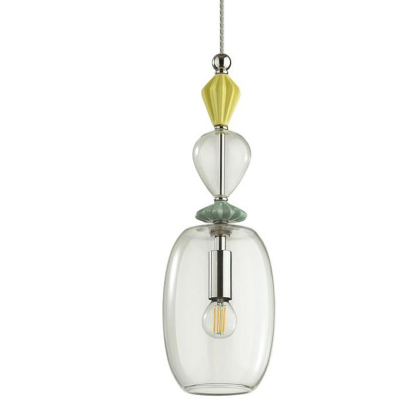 Подвесной светильник Iris Glas hanging lamp candy B chrome Прозрачное Стекло Прозрачный желтый Голубой Хром Прозрачный зеленый Подвесной светильник Iris Glas hanging lamp candy B chrome Прозрачное Стекло Прозрачный желтый Голубой Хром Прозрачный зеленый в Твери | Loft Concept
