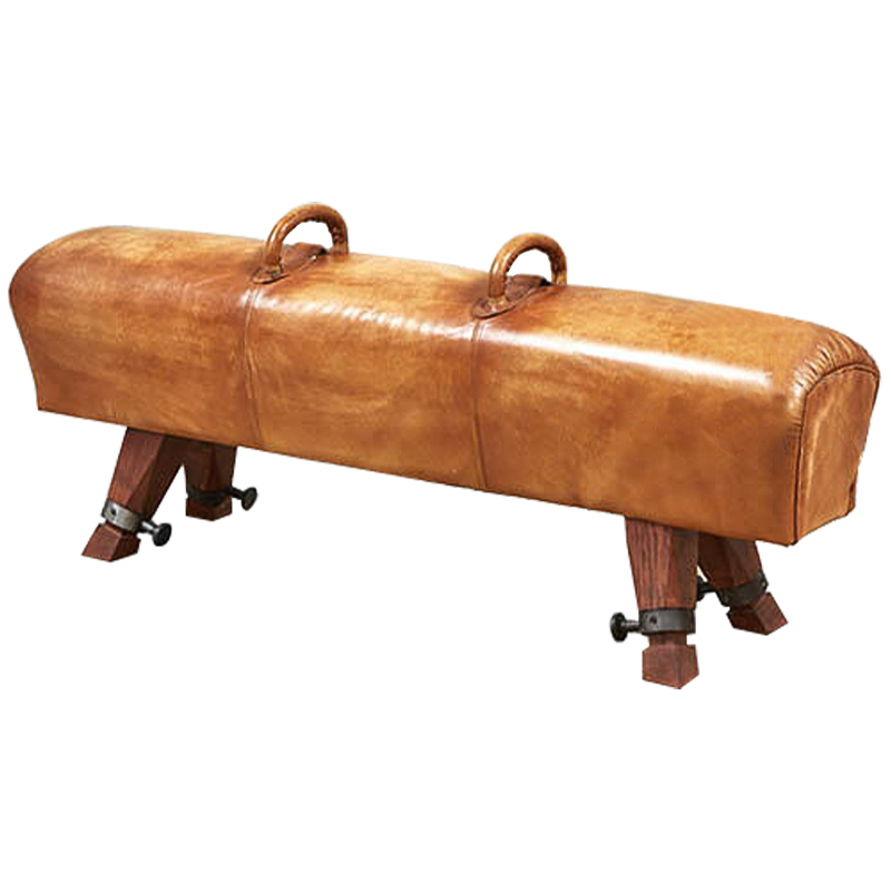 Козлик дизайнерский Leather Gymnastic Goat Loft Коричневый Карамель Графит Козлик дизайнерский Leather Gymnastic Goat Loft Коричневый Карамель Графит в Твери | Loft Concept
