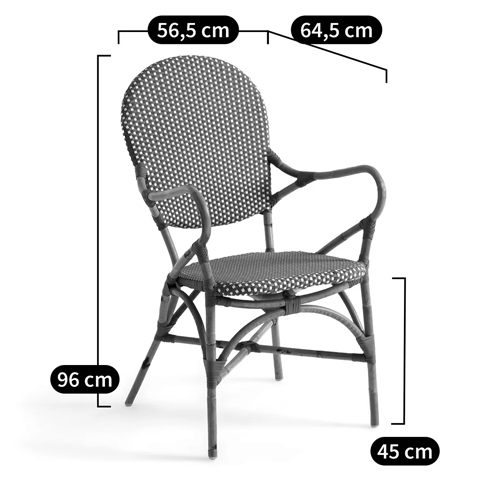 Кресло плетеное из ротанга Ronald Black White Rattan Chair Кресло плетеное из ротанга Ronald Black White Rattan Chair в Твери