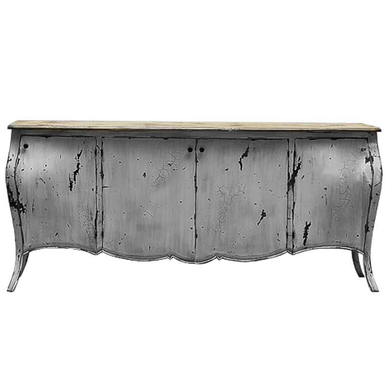 Комод длинный в стиле прованс White Vintage Commode Белый Белый винтажная патина Древесина Комод длинный в стиле прованс White Vintage Commode Белый Белый винтажная патина Древесина в Твери | Loft Concept