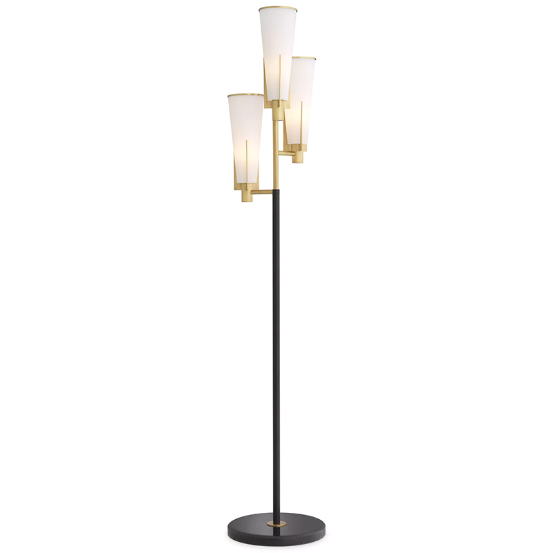 Торшер Eichholtz Floor Lamp Dino Белый Латунь Черный Мрамор Nero Торшер Eichholtz Floor Lamp Dino Белый Латунь Черный Мрамор Nero в Твери | Loft Concept