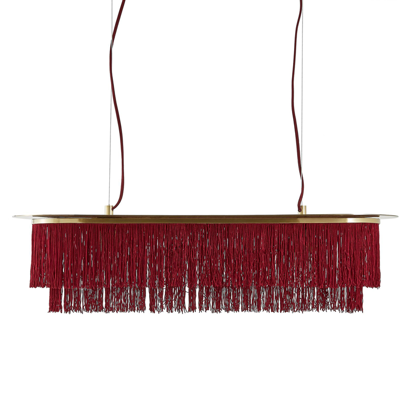Люстра Houtique Linear Chandelier Burgundy Бургундский красный Латунь Люстра Houtique Linear Chandelier Burgundy Бургундский красный Латунь в Твери | Loft Concept