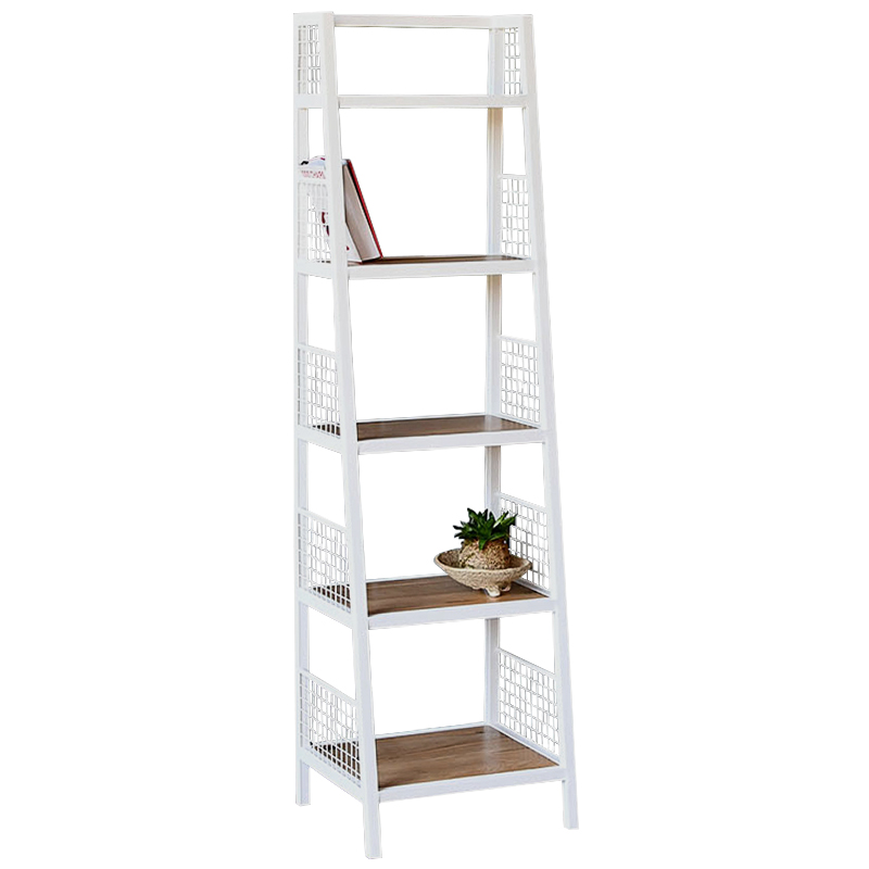 Стеллаж Kiyan Industrial Metal Rust Rack Белый Древесина Стеллаж Kiyan Industrial Metal Rust Rack Белый Древесина в Твери | Loft Concept