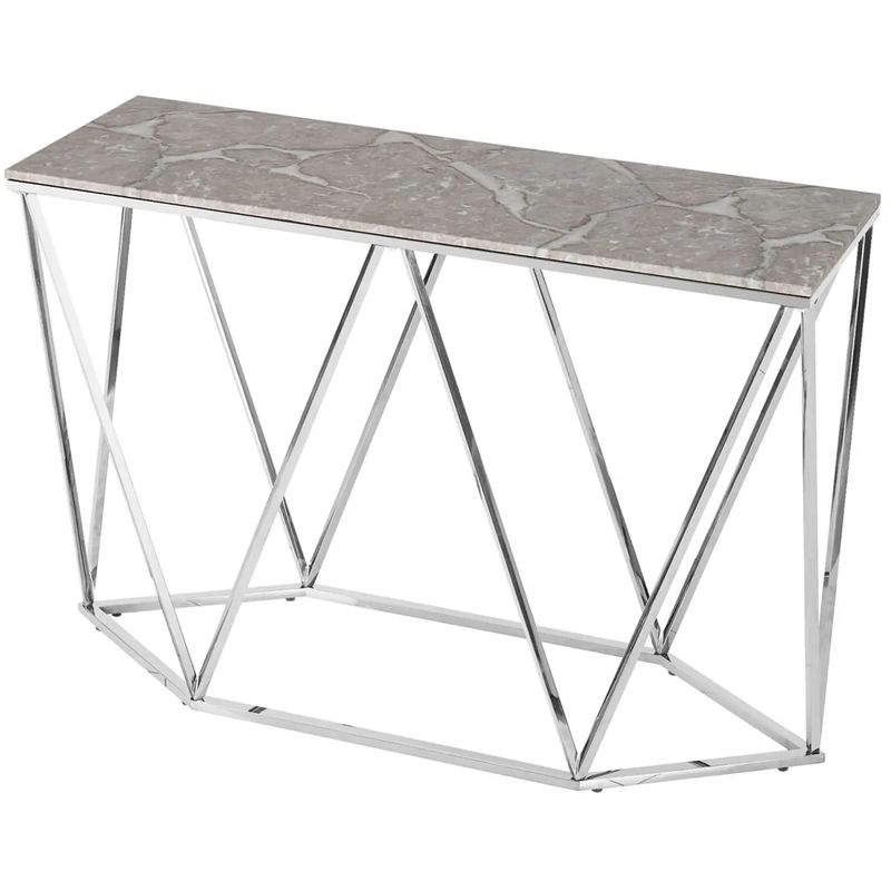 Консоль Kovaldzhi Collection Frame Geometry Silver Бежево-серый Белый Мрамор Bianco Серебряный Консоль Kovaldzhi Collection Frame Geometry Silver Бежево-серый Белый Мрамор Bianco Серебряный в Твери | Loft Concept
