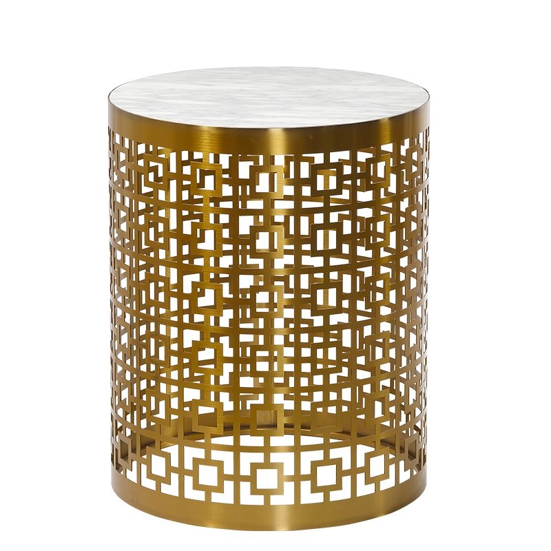 Приставной стол Artesia Side Table Table White Глянцевое золото Белый Приставной стол Artesia Side Table Table White Глянцевое золото Белый в Твери | Loft Concept