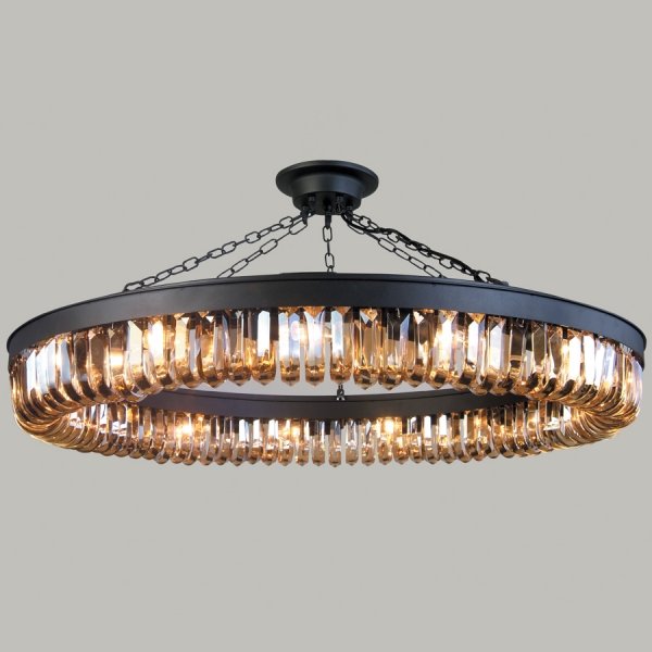 Люстра Retro Frozen Glass Chandelier 15 Черный Люстра Retro Frozen Glass Chandelier 15 Черный в Твери | Loft Concept