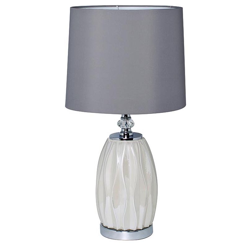 Настольная лампа Christer Table Lamp white glass Голубой Серый Никель Настольная лампа Christer Table Lamp white glass Голубой Серый Никель в Твери | Loft Concept