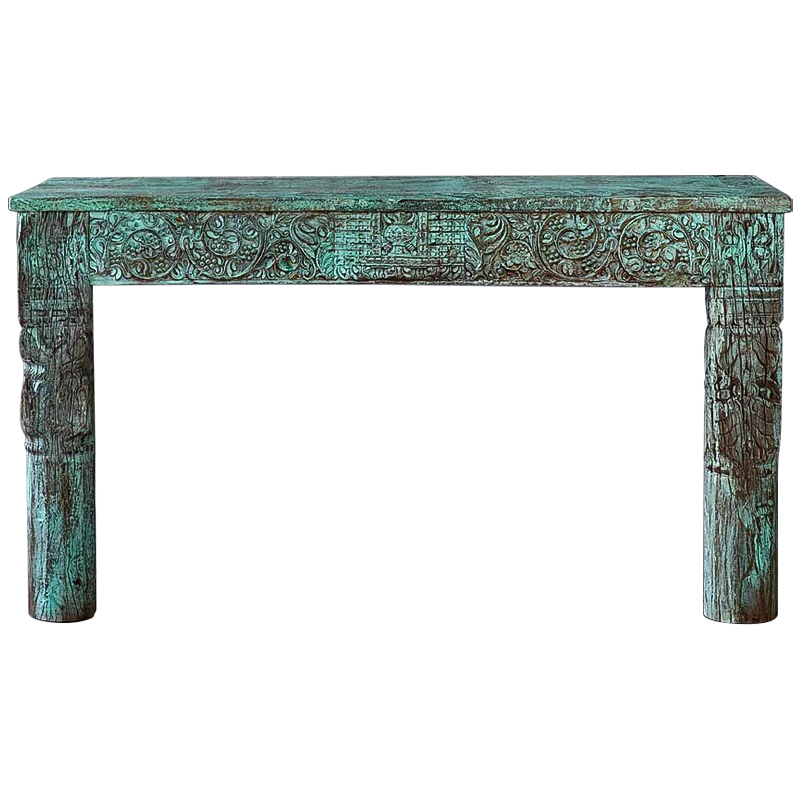 Консоль Aravind Console Бирюзовый Коричневый винтаж Консоль Aravind Console Бирюзовый Коричневый винтаж в Твери | Loft Concept