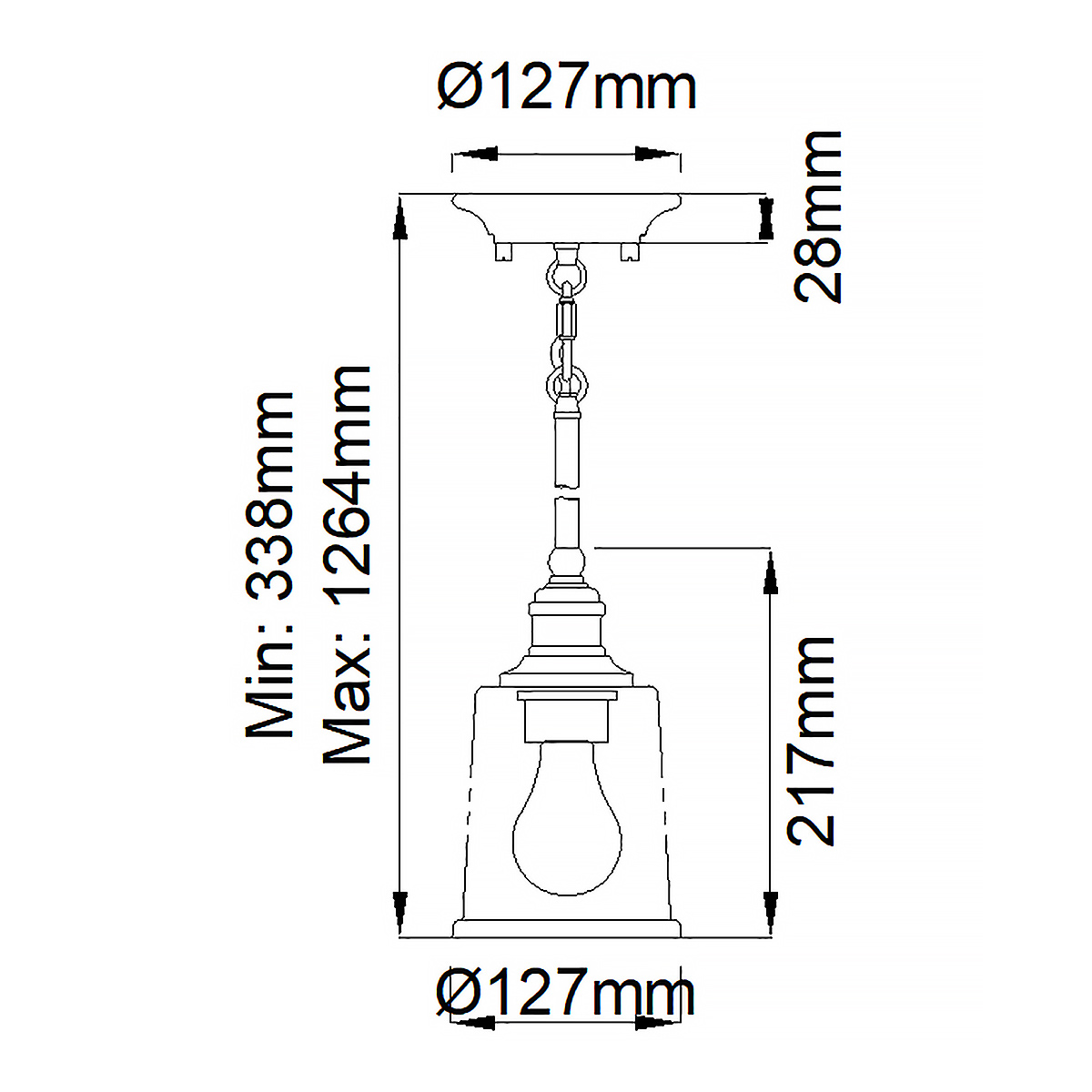 Подвесной светильник со стеклянным плафоном в форме колокола с эффектом пузырьков Kichler в Твери