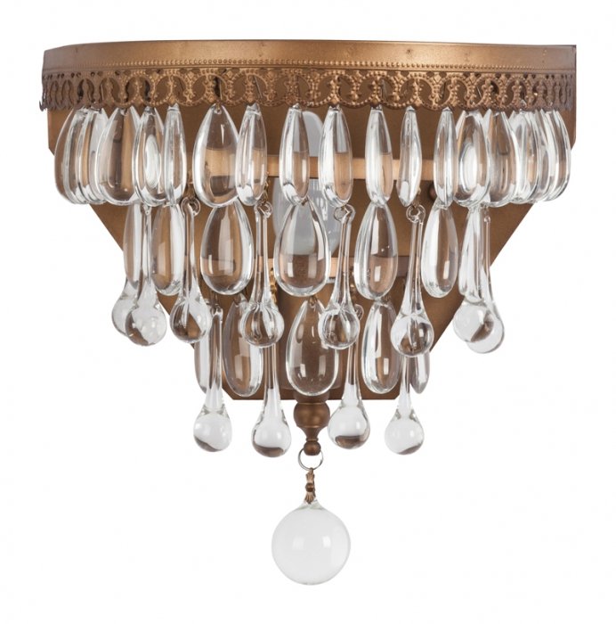 Бра Clarissa Glass Drop Sconce Бронза Бра Clarissa Glass Drop Sconce Бронза в Твери | Loft Concept