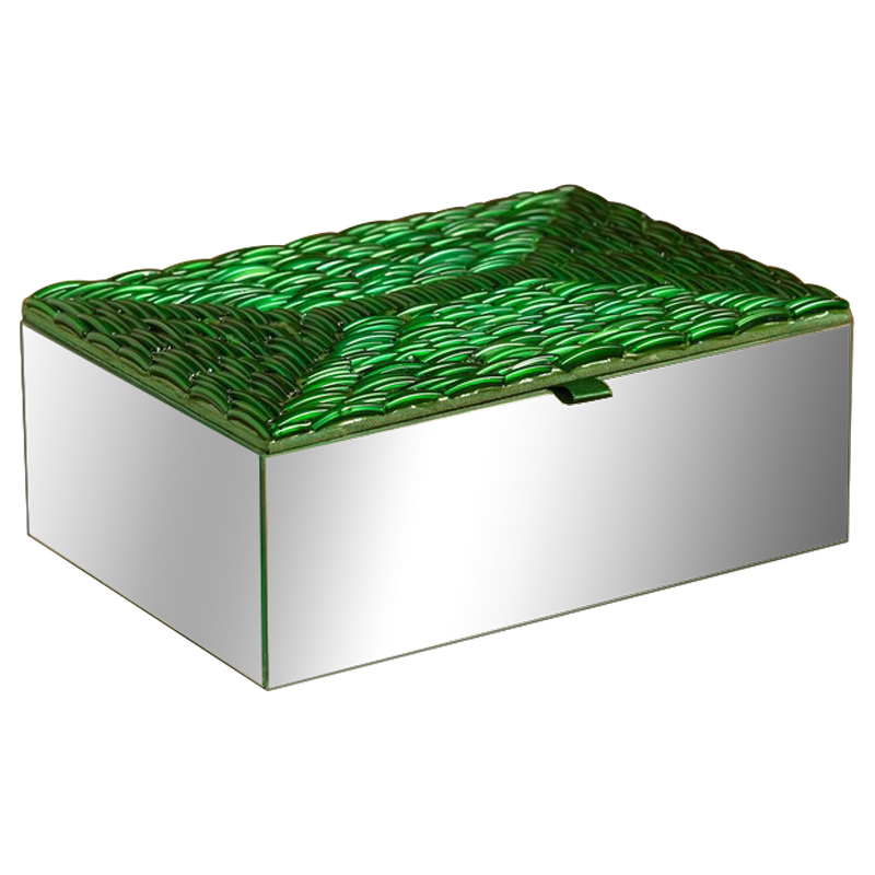 Шкатулка Green Scales Mirrored Box Зеленый Зеркало Шкатулка Green Scales Mirrored Box Зеленый Зеркало в Твери | Loft Concept