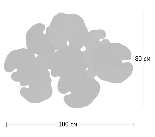 Арт-объект Disc wall art Lotus leaves II в Твери