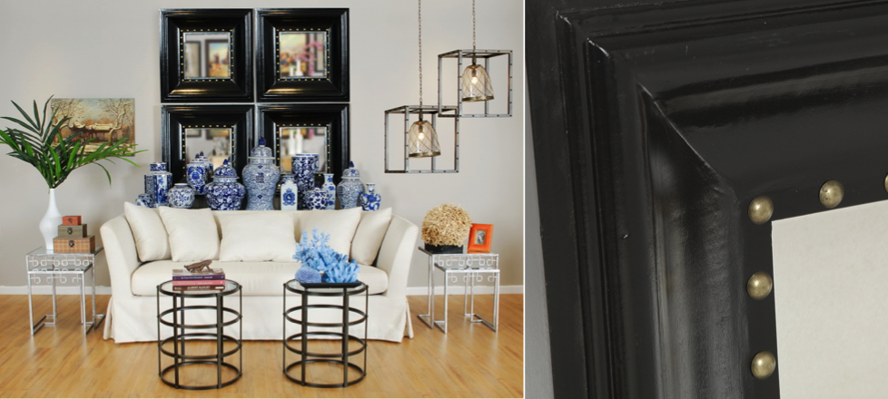 Зеркало настенное состаренное Black Foursquare Зеркало настенное состаренное Black Foursquare - Loft-Concept в Твери