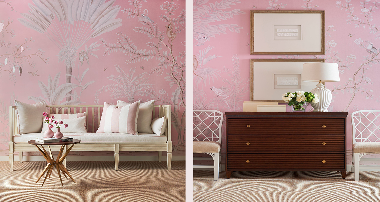 Обои ручная роспись Amazonia Florence Pink - фото №1