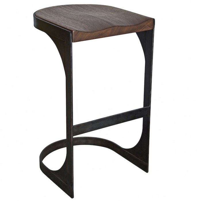 Барный стул Industrial Loft Modern Wood Bar Stool Черный Коричневый Барный стул Industrial Loft Modern Wood Bar Stool Черный Коричневый в Твери | Loft Concept