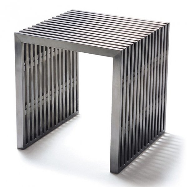Приставной стол Metal Ribs Counter Table Золотой Хром Приставной стол Metal Ribs Counter Table Золотой Хром в Твери | Loft Concept