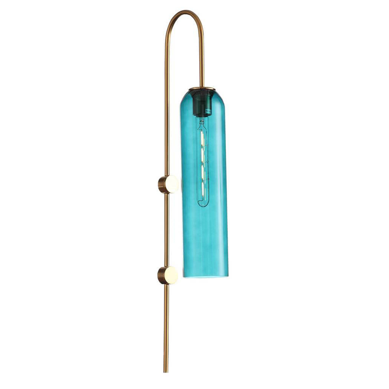 Бра ARTICOLO float Wall Sconce Blue Голубой Латунь Бра ARTICOLO float Wall Sconce Blue Голубой Латунь в Твери | Loft Concept