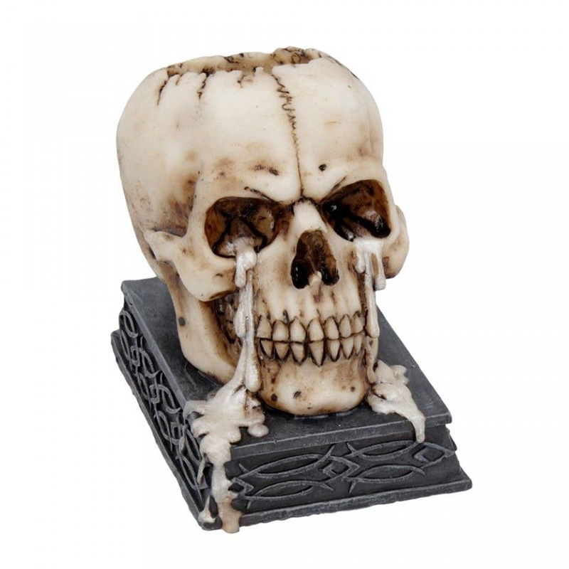Подсвечник Skull Candlestick Серый Коричневый Подсвечник Skull Candlestick Серый Коричневый в Твери | Loft Concept