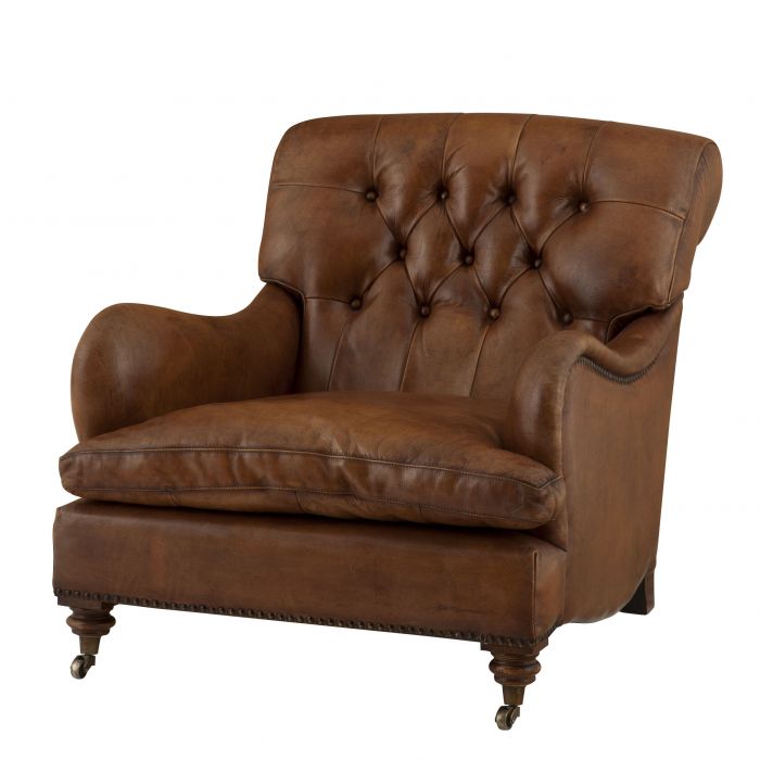 Кресло Eichholtz Chair Caledonian Коричневый Латунь Античная полированная Кресло Eichholtz Chair Caledonian Коричневый Латунь Античная полированная в Твери | Loft Concept